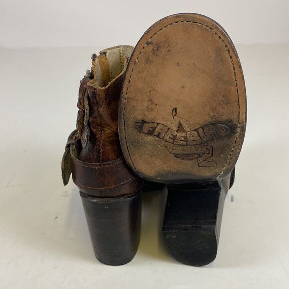 Freebird FB Bolo Women Distressed Buckle Boots 7 B80 - Picture 9 of 10